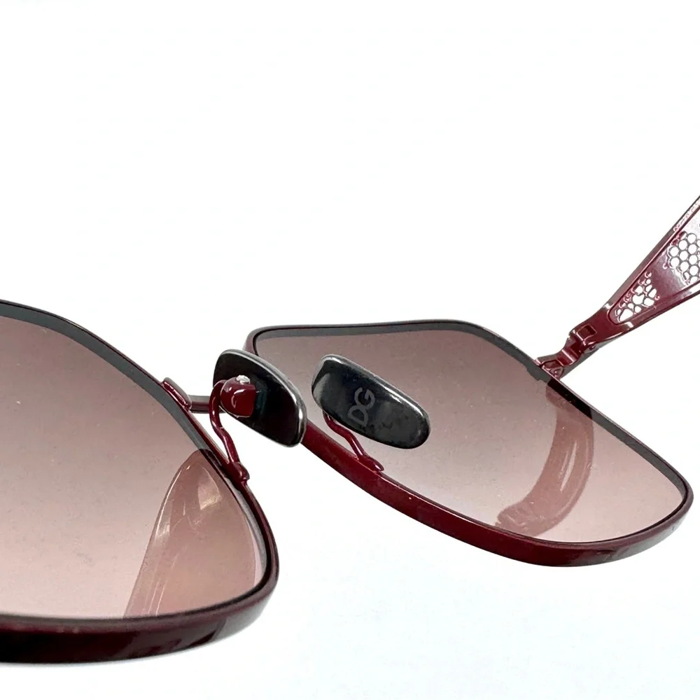 DOLCE & GABBANA Lace Square Sunglasses 57mm In Bordeaux - Picture 11 of 16